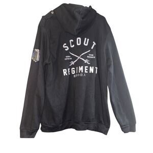 Attack On Titan Scout Full-Zip Hoodie Long Sleeve Ripple Junction Size 2X Wings